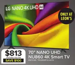 Leon's 70 NANO UHD NU860 4K Smart TV offer