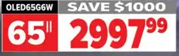 2001 Audio Video OLED65G6W LG 65 OLED evo OLED evo AI G6 4K Smart TV 2026 offer