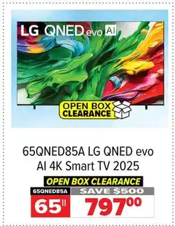 2001 Audio Video 65QNED85A LG 65 QNED evo AI 4K Smart TV 2025 offer