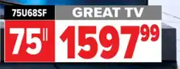 2001 Audio Video 75U68SF Hisense 75 QLED MiniLED TV offer