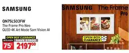 2001 Audio Video QN75LS03FW 75 SAMSUNG The Frame Pro Neo QLED 4K Art Mode Sam Vision AI offer