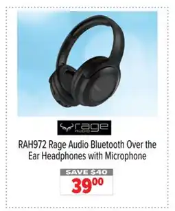 2001 Audio Video RAH972 Rage Audio Bluetooth Over the Ear Headphones with Microphone offer