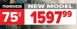 2001 Audio Video 75QNED82B LG 75 TV 4K QUANTUM DOT 120HZ offer