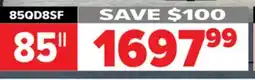 2001 Audio Video 85QD8SF Hisense 85 QLED MiniLED TV offer