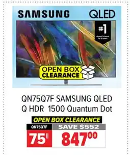2001 Audio Video QN75Q7F SAMSUNG QLED Q HDR 1500 Quantum Dot offer