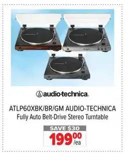 2001 Audio Video ATLP60XBK/BR/GM AUDIO-TECHNICA Fully Auto Belt-Drive Stereo Turntable offer
