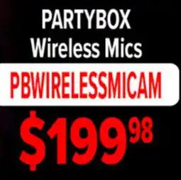 2001 Audio Video PBWIRELESSMICAM PARTYBOX Wireless Mics offer