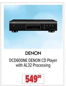 2001 Audio Video DENON DCD600NE DENON CD Player with AL32 Processing offer