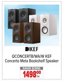 2001 Audio Video QCONCERTB/WA/W KEF Concerto Meta Bookshelf Speaker offer
