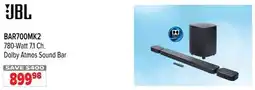 2001 Audio Video BAR700MK2 780-Watt 7.1 Ch. Dolby Atmos Sound Bar offer