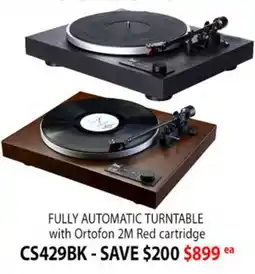2001 Audio Video CS429BK FULLY AUTOMATIC TURNTABLE offer