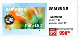 2001 Audio Video UN65M80H SAMSUNG 65 Mini LED 4K Vision AI Smart TV offer