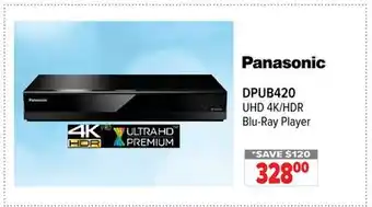 2001 Audio Video Panasonic DPUB420 UHD 4K/HDR Blu-Ray Player offer