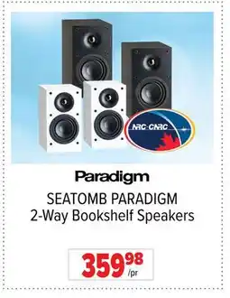 2001 Audio Video SEATOMB PARADIGM 2-Way Bookshelf Speakers offer