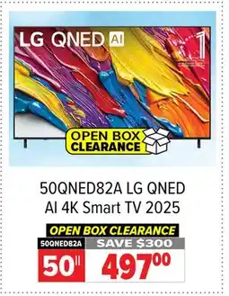 2001 Audio Video 50QNED82A LG QNED AI 4K Smart TV 2025 offer