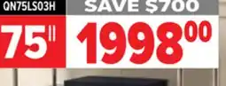 2001 Audio Video QN75LS03H SAMSUNG 75 THE FRAME VISION AI TV offer
