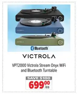 2001 Audio Video VPT2000 Victrola Stream Onyx WiFi and Bluetooth Turntable offer