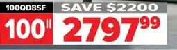2001 Audio Video 100QD8SF Hisense 100 QLED MiniLED TV offer