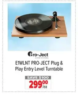 2001 Audio Video E1WLNT PRO-JECT Plug & Play Entry Level Turntable offer