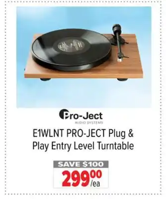2001 Audio Video E1WLNT PRO-JECT Plug & Play Entry Level Turntable offer