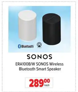 2001 Audio Video ERA100B/W SONOS Wireless Bluetooth Smart Speaker offer