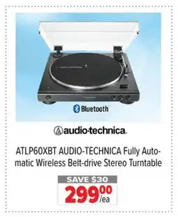 2001 Audio Video ATLP60XBT AUDIO-TECHNICA Fully Automatic Wireless Belt-drive Stereo Turntable offer