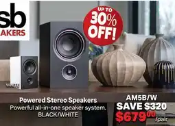 2001 Audio Video AM5B/W PSB SPEAKERS Powered Stereo Speakers offer