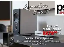 2001 Audio Video AM3B/W PSB SPEAKERS Compact Stereo Speakers offer
