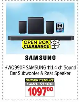 2001 Audio Video HWQ990F SAMSUNG 11.1.4 ch Sound Bar Subwoofer & Rear Speaker offer