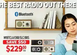 2001 Audio Video M1BTCLA/OBB/SLC/BBS TABLE RADIO BT WALNUT offer