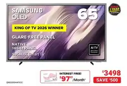 Visions Electronics SAMSUNG OLED S95H 4K Smart TV offer
