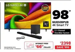 Visions Electronics LG 98 NU850BPUB 4K Smart TV offer