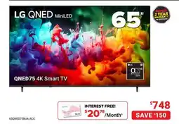 Visions Electronics LG QNED MiniLED 65 QNED75 4K Smart TV offer