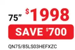 Visions Electronics SAMSUNG QLED The Frame LS03HE 4K Smart TV 75 offer