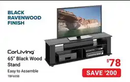 Visions Electronics CorLiving 65 Black Wood Stand offer
