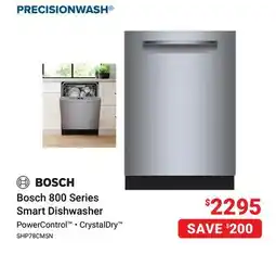 Visions Electronics BOSCH 800 Series Smart Dishwasher offer