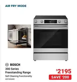 Visions Electronics BOSCH 300 Series Freestanding Range offer
