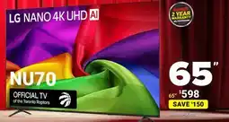 Visions Electronics LG NANO 4K UHD AI NU70 offer