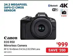 Visions Electronics CANON EOS R50 Mirrorless Camera offer