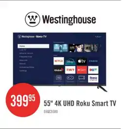 The Brick Westinghouse 55 QLED 4K UHD Smart Roku TV (WR55QC5500) – 2025 Model offer