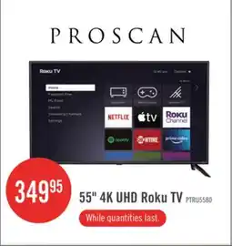 The Brick Proscan 55 LED 4K UHD Smart Roku TV (PTRU5580) offer