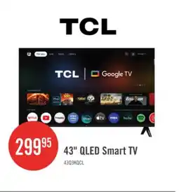The Brick TCL 43 Q3K QLED Quantum Dot Full HD Smart Google TV (43Q3K) offer