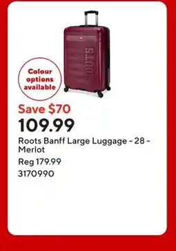 Staples Roots Banff Large Luggage - 28 - Merlot offer