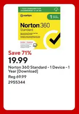 Staples Norton 360 Standard - 1 Device - 1 Year [Download] offer