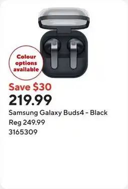 Staples Samsung Galaxy Buds4 - Black offer