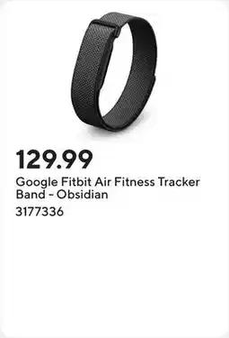 Staples Google Fitbit Air Fitness Tracker Band - Obsidian offer