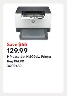 Staples HP LaserJet M209dw Printer offer