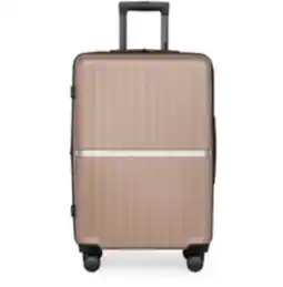 Staples Air Canada Laurentian 24 Hardside Medium Checked Spinner Luggage - Champagne offer