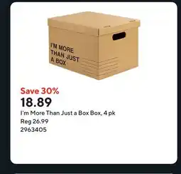 Staples I'm More Than Just a Box Box offer