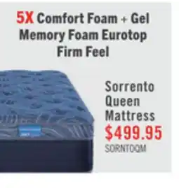The Brick Sorrento Queen Mattress offer